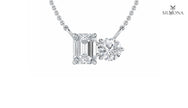 DUAL CUT DIAMOND DUO PENDANT