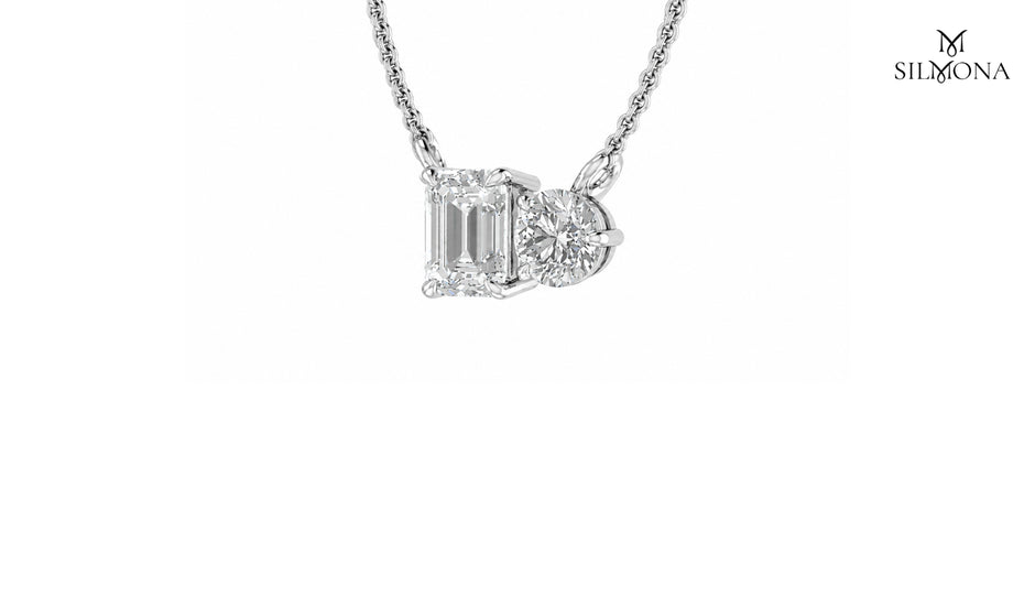 DUAL CUT DIAMOND DUO PENDANT