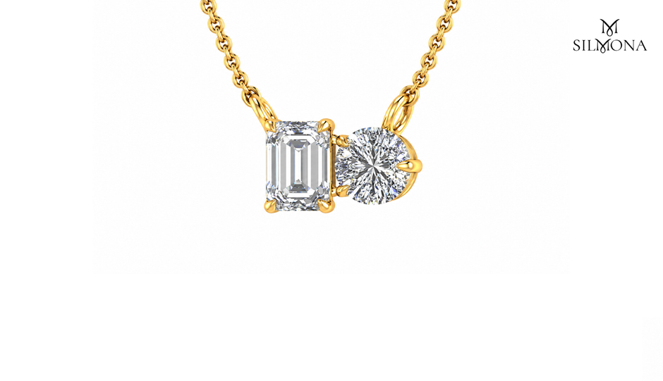 DUAL CUT DIAMOND DUO PENDANT