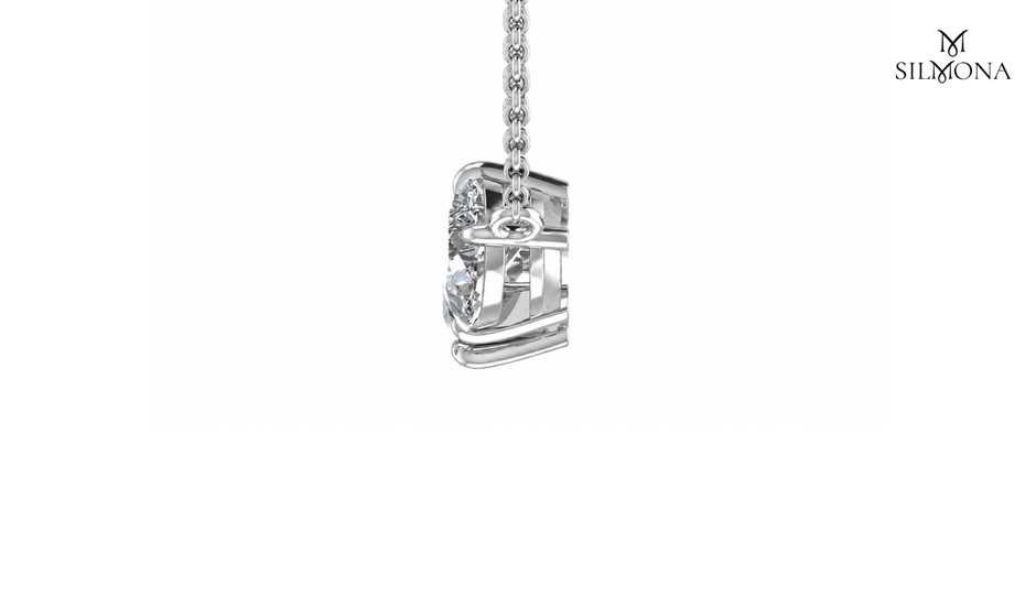 TWIN PEAR DIAMOND DUO PENDANT