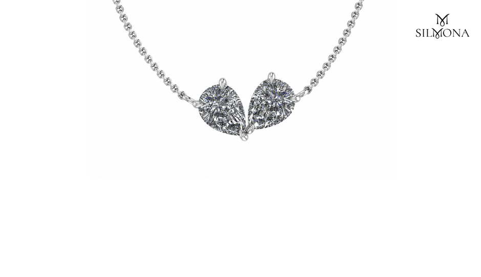 TWIN PEAR DIAMOND DUO PENDANT