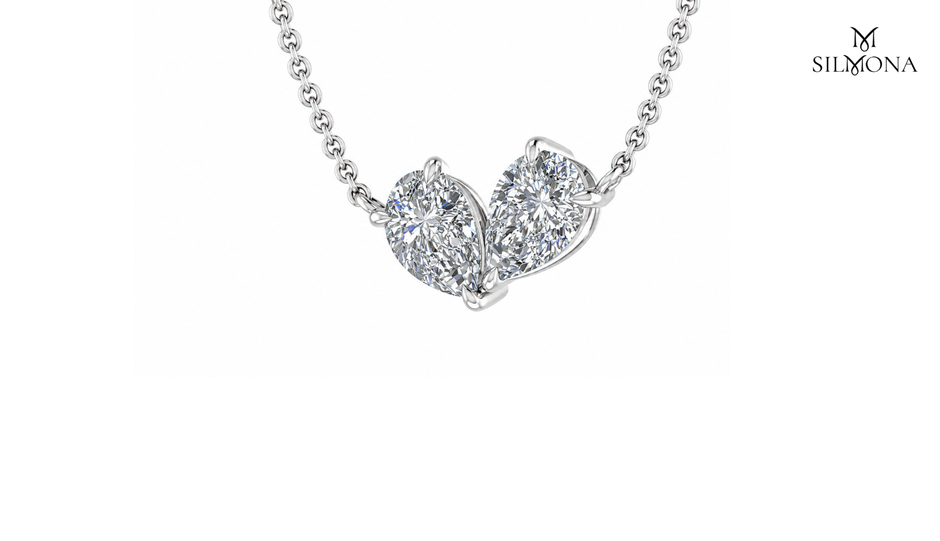 TWIN PEAR DIAMOND DUO PENDANT