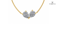 TWIN PEAR DIAMOND DUO PENDANT