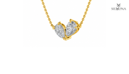 TWIN PEAR DIAMOND DUO PENDANT