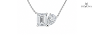 EMERALD & PEAR DIAMOND DUO PENDANT