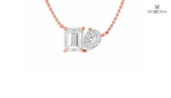 EMERALD & PEAR DIAMOND DUO PENDANT