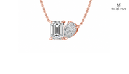 EMERALD & PEAR DIAMOND DUO PENDANT