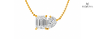 EMERALD & PEAR DIAMOND DUO PENDANT
