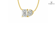 EMERALD & PEAR DIAMOND DUO PENDANT