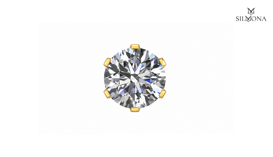 ROUND DIAMOND SOLITAIRE SCREW BACK STUD EARRING