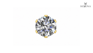 ROUND DIAMOND SOLITAIRE SCREW BACK STUD EARRING