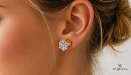 ROUND DIAMOND SOLITAIRE SCREW BACK STUD EARRING
