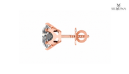 ROUND DIAMOND SOLITAIRE SCREW BACK STUD EARRING
