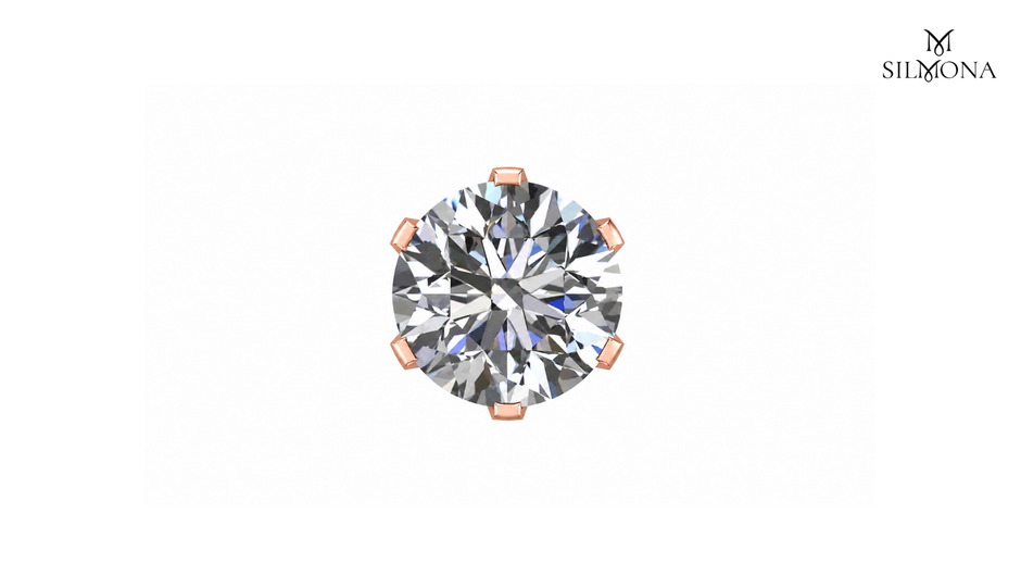 ROUND DIAMOND SOLITAIRE SCREW BACK STUD EARRING