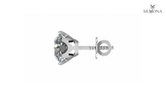 ROUND DIAMOND SOLITAIRE SCREW BACK STUD EARRING