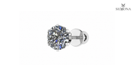 ROUND DIAMOND SOLITAIRE SCREW BACK STUD EARRING