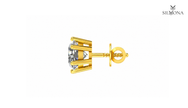 ROUND DIAMOND SIX-PRONG SOLITAIRE STUD EARRING