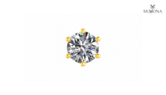 ROUND DIAMOND SIX-PRONG SOLITAIRE STUD EARRING