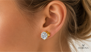ROUND DIAMOND SIX-PRONG SOLITAIRE STUD EARRING