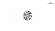 ROUND DIAMOND SIX-PRONG SOLITAIRE STUD EARRING