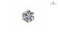 ROUND DIAMOND SIX-PRONG SOLITAIRE STUD EARRING