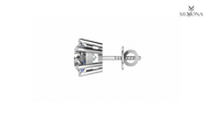 ROUND DIAMOND THREE-PRONG SOLITAIRE STUD EARRING