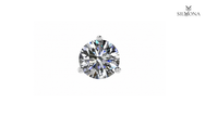 ROUND DIAMOND THREE-PRONG SOLITAIRE STUD EARRING