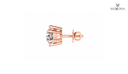 ROUND DIAMOND THREE-PRONG SOLITAIRE STUD EARRING