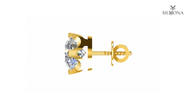 ROUND DIAMOND FOUR-PRONG SOLITAIRE STUD EARRING