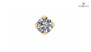 ROUND DIAMOND FOUR-PRONG SOLITAIRE STUD EARRING