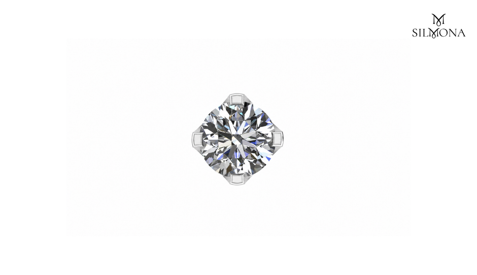 ROUND DIAMOND FOUR-PRONG SOLITAIRE STUD EARRING