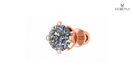 ROUND DIAMOND FOUR-PRONG SOLITAIRE STUD EARRING