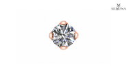 ROUND DIAMOND FOUR-PRONG SOLITAIRE STUD EARRING