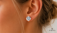 ROUND DIAMOND FOUR-PRONG SOLITAIRE STUD EARRING