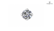 ROUND DIAMOND FOUR-PRONG BASKET SOLITAIRE STUD EARRING