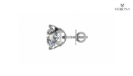 ROUND DIAMOND FOUR-PRONG BASKET SOLITAIRE STUD EARRING
