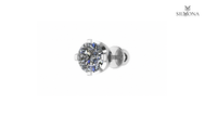 ROUND DIAMOND FOUR-PRONG BASKET SOLITAIRE STUD EARRING