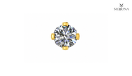 ROUND DIAMOND FOUR-PRONG BASKET SOLITAIRE STUD EARRING