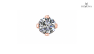ROUND DIAMOND FOUR-PRONG BASKET SOLITAIRE STUD EARRING