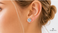 ROUND DIAMOND FOUR-PRONG BASKET SOLITAIRE STUD EARRING