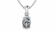 CELESTE OVAL BEZEL PENDANT