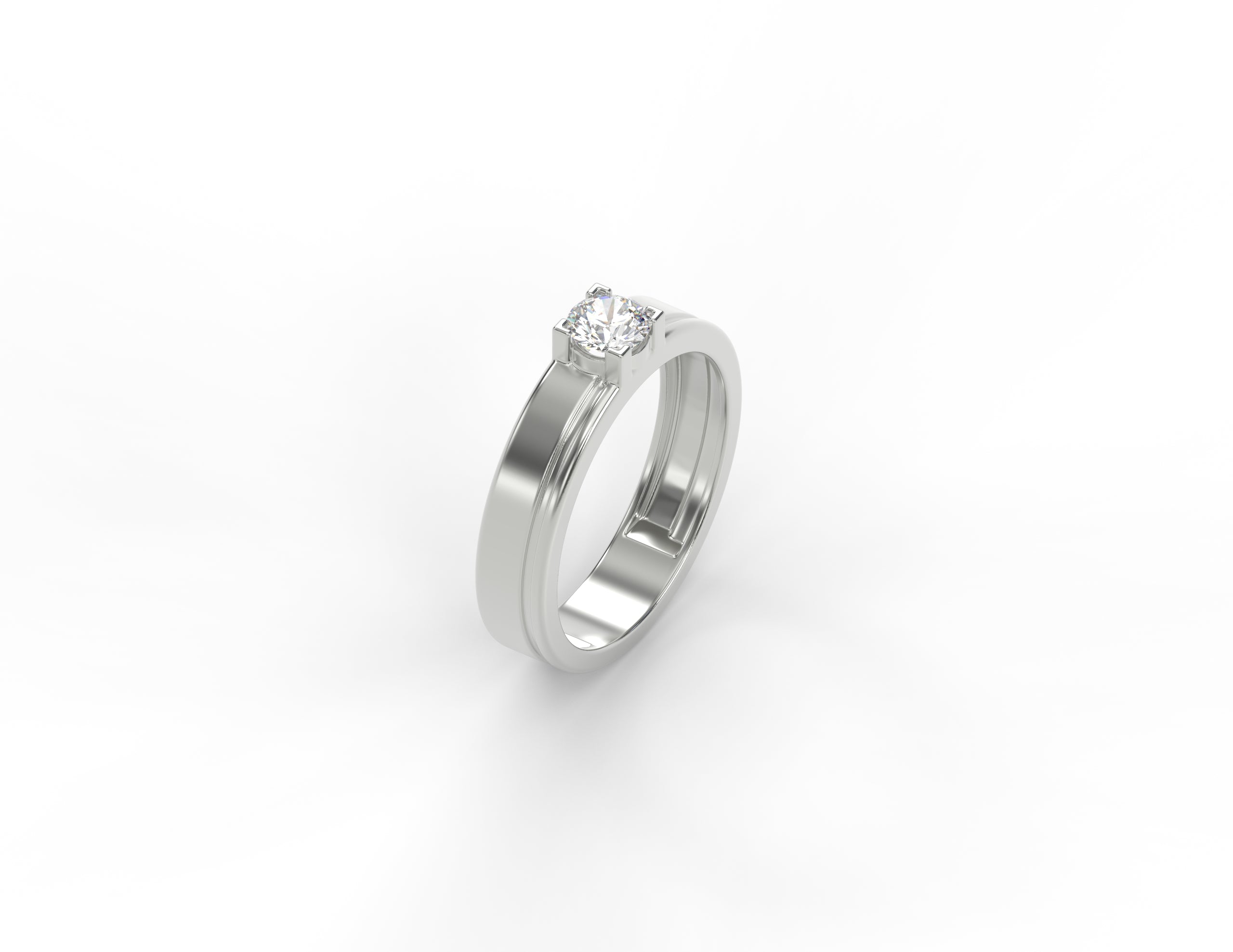 Gentlemen Collection - Regal Crest Solitaire Ring