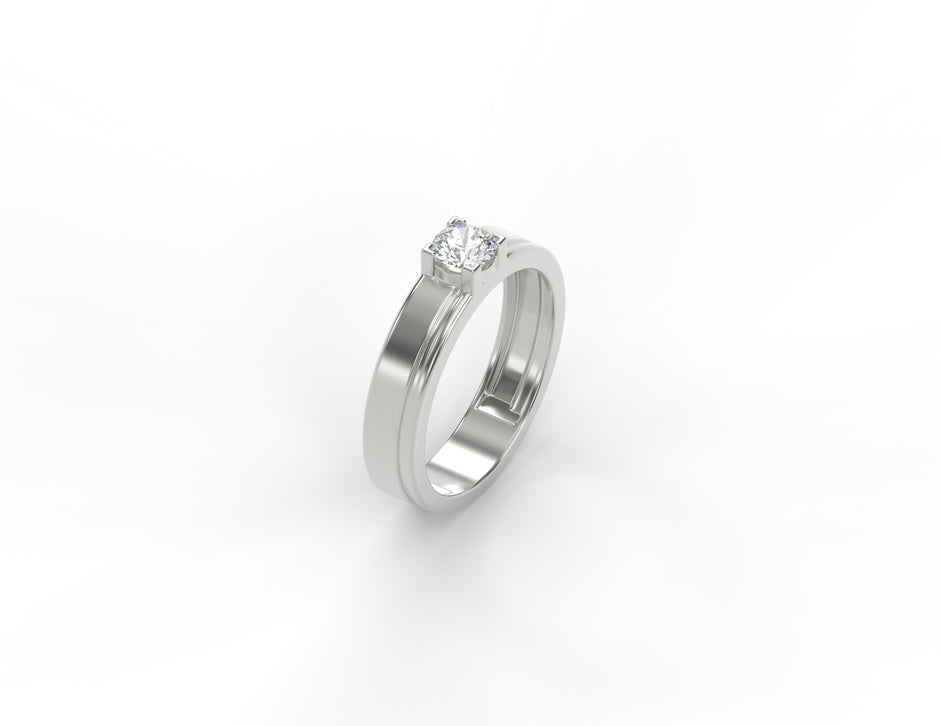 Gentlemen Collection - Regal Crest Solitaire Ring