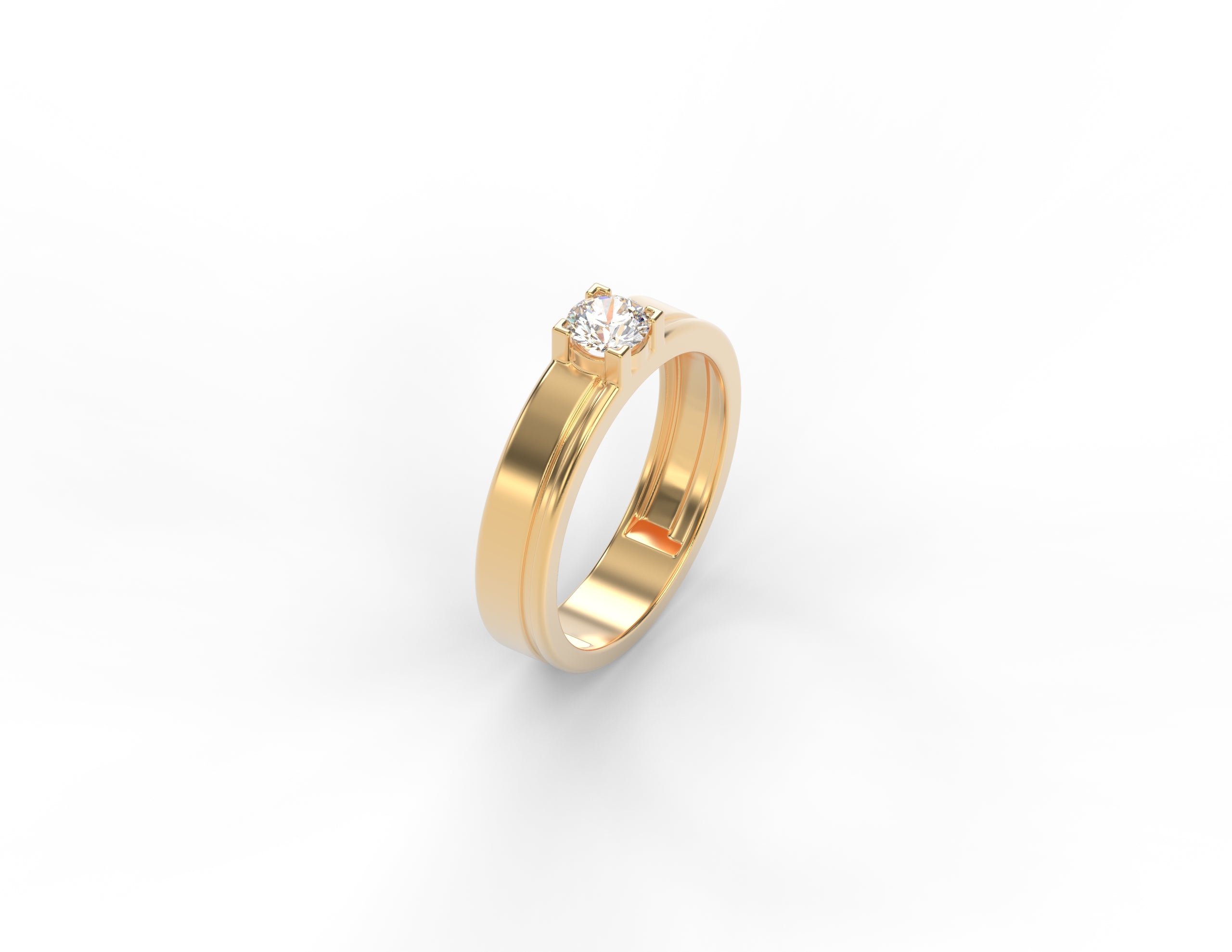 Gentlemen Collection - Regal Crest Solitaire Ring