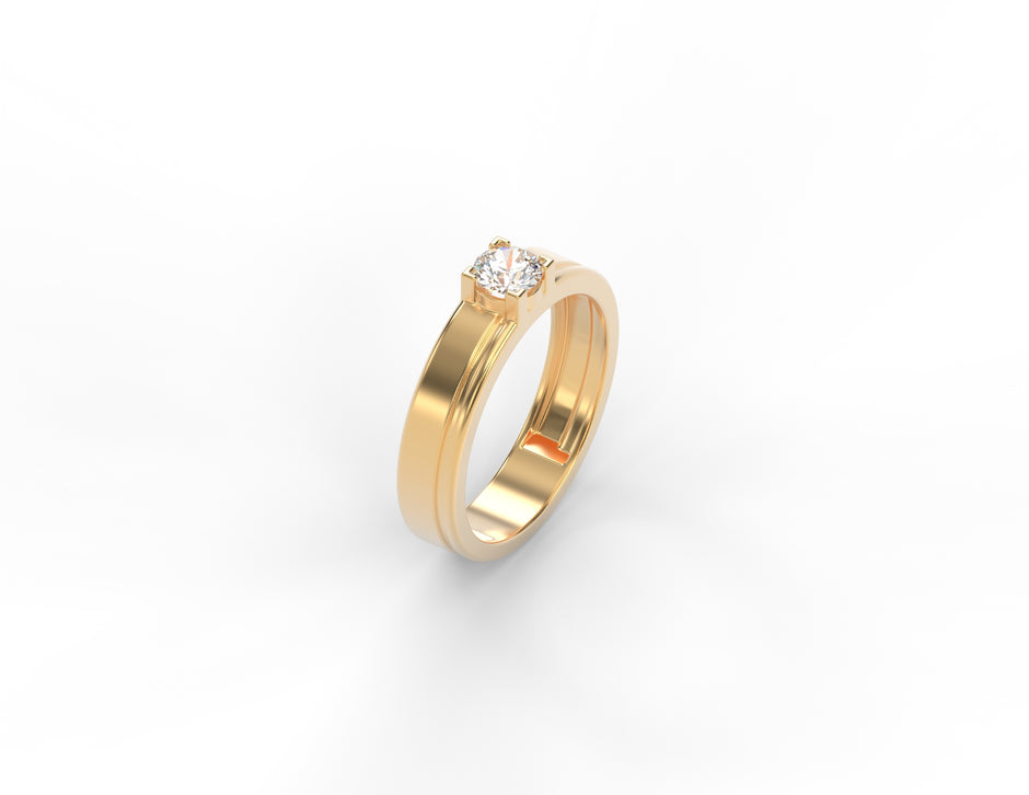 Gentlemen Collection - Regal Crest Solitaire Ring