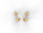 Celestia Crescent Moissanite Stud Earrings