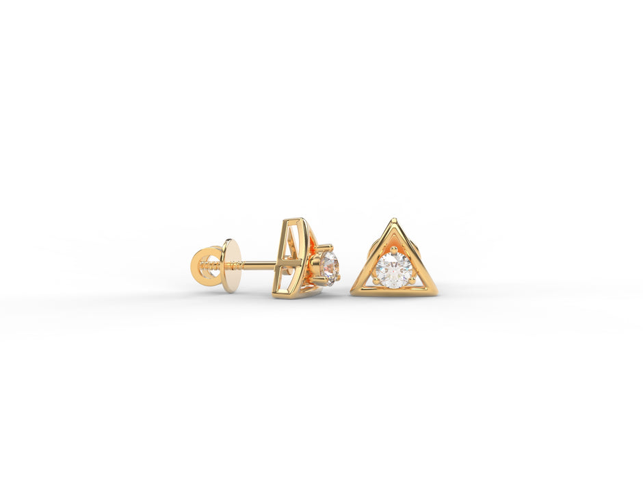 Trinity Aura Moissanite Stud Earrings