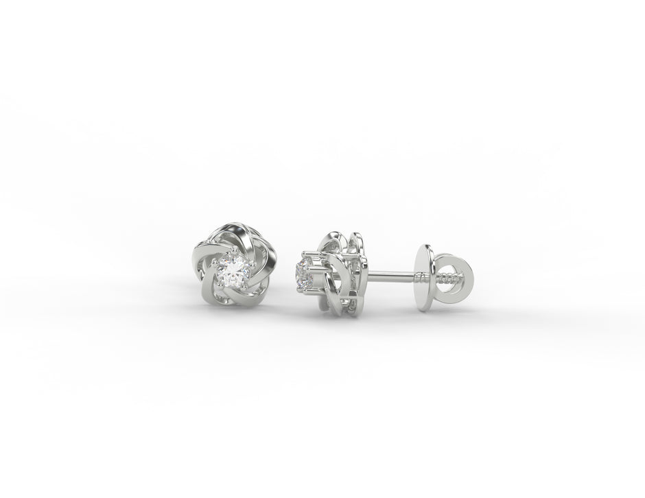 Vortex Bloom Moissanite Stud Earrings