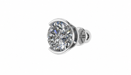 Architectural Solitaire Stud Earring