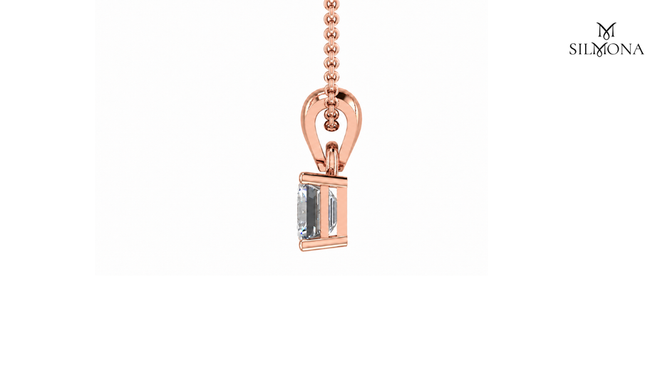 Classic Asscher Solitaire Pendant